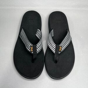 Black and Silver Flip Flops